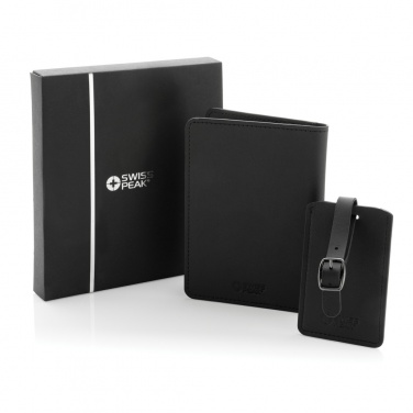 Logotrade corporate gift image of: Swiss Peak GRS recycled PU travel gift set