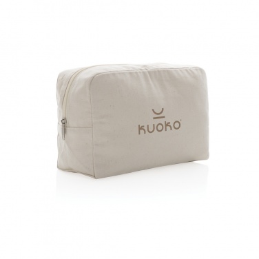 Logotrade promotional merchandise picture of: Impact Aware™ 285 gsm rcanvas toiletry bag undyed