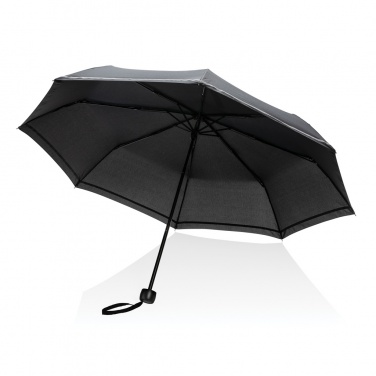 Logo trade promotional gifts picture of: 20.5"Impact AWARE™ RPET 190T pongee mini reflective umbrella