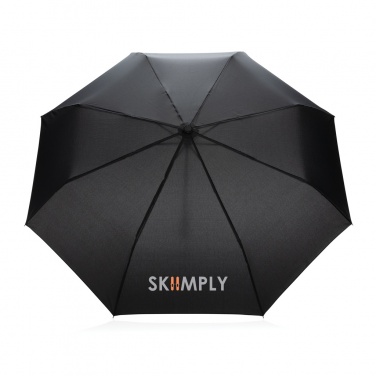 Logo trade promotional product photo of: 20.5" Impact AWARE™ RPET 190T Pongee bamboo mini umbrella
