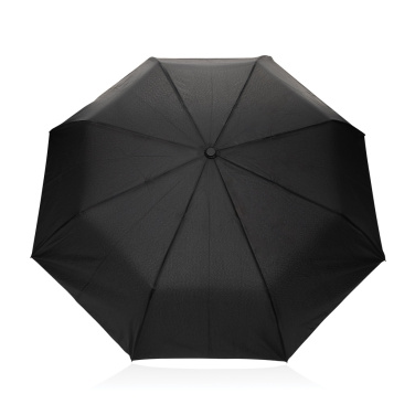 Logo trade corporate gifts picture of: Kaycey 21" AWARE™ RPET Acacia wood mini auto open umbrella