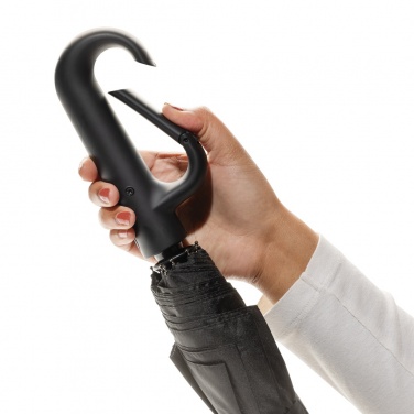 Logo trade advertising products picture of: Yara 21" AWARE™ RPET solid colour umbrella with carabiner