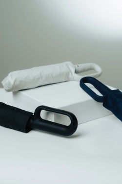 Logo trade promotional products picture of: Yara 21" AWARE™ RPET solid colour umbrella with carabiner