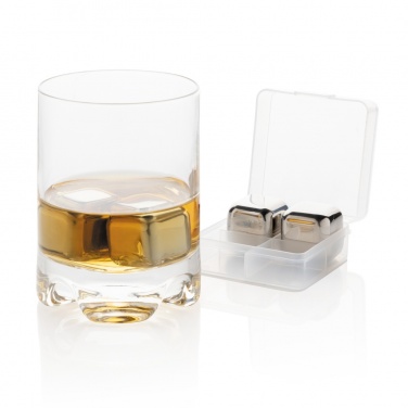 Logotrade promotional gift image of: Re-usable stainless steel ice cubes 4pc