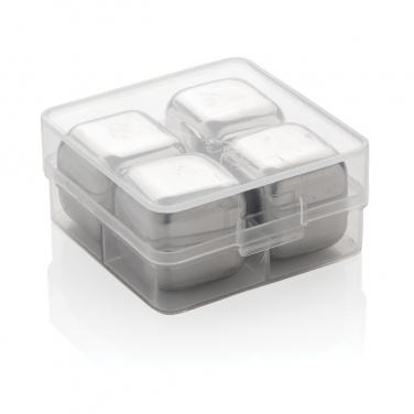 Logotrade corporate gift image of: Re-usable stainless steel ice cubes 4pc