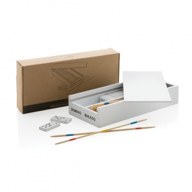 Logo trade business gift photo of: Deluxe mikado/domino in wooden box