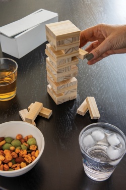 Logo trade promotional items picture of: Deluxe tumbling tower wood block stacking game