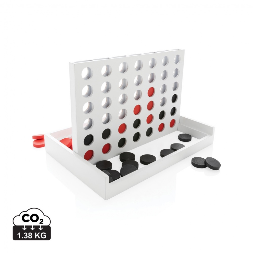 Logo trade advertising products image of: Connect four wooden game