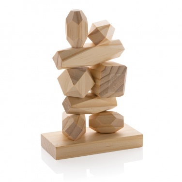 Logotrade promotional gifts photo of: Ukiyo Crios wooden balancing rocks in pouch