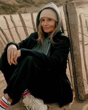 Logo trade promotional giveaway photo of: Iqoniq Torres recycled cotton hoodie undyed