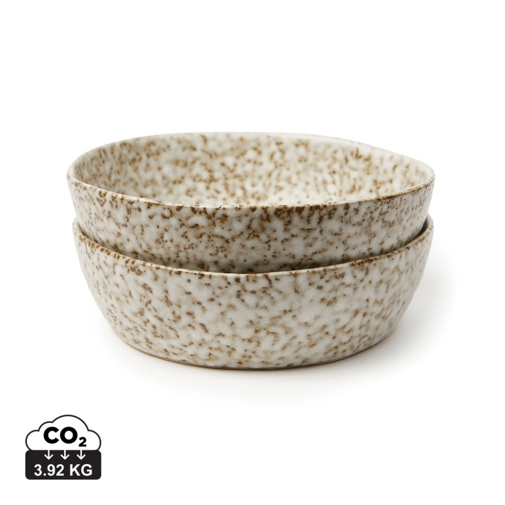 Logotrade advertising products photo of: VINGA Nuvem stoneware mini bowl, 2 pcs set