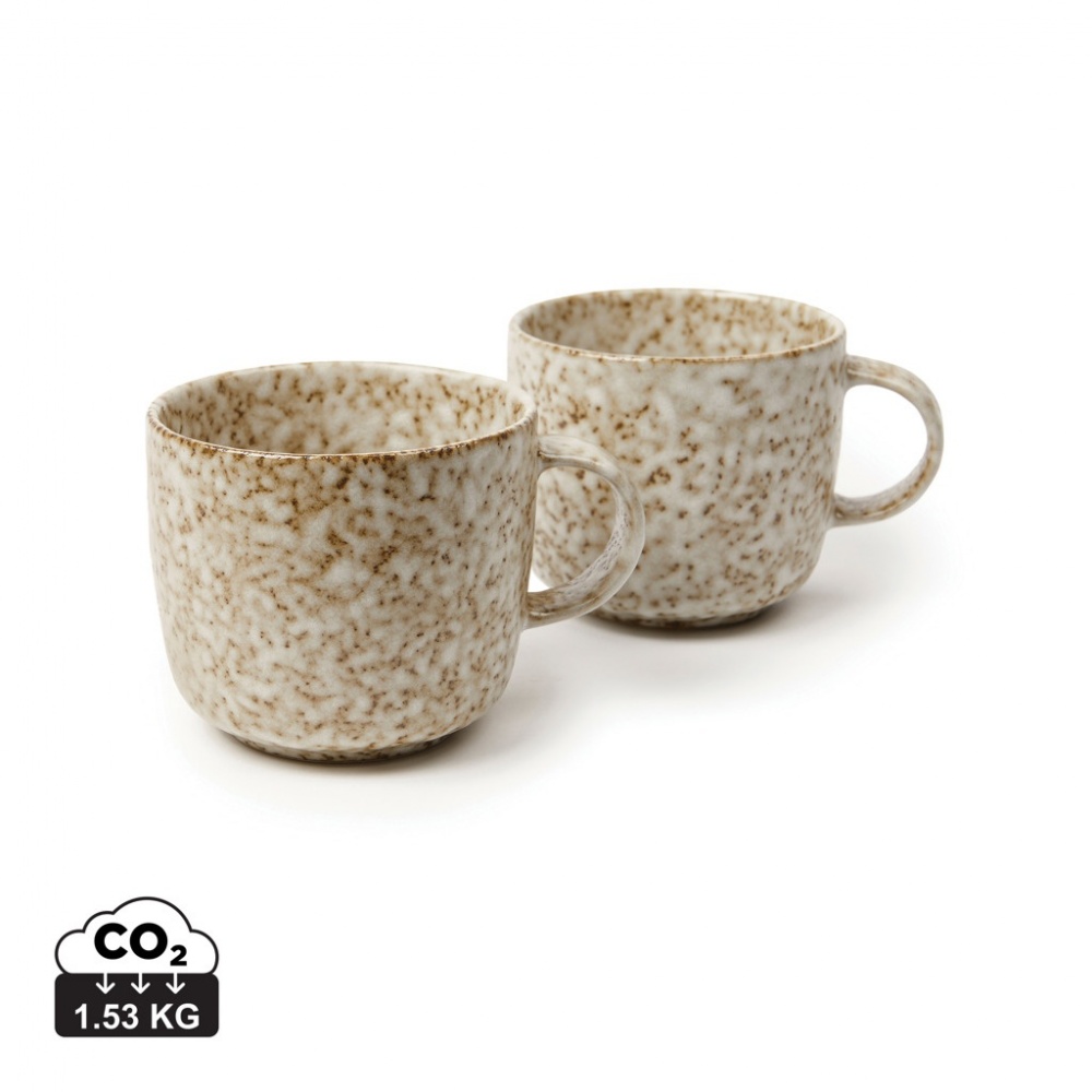 Logotrade promotional giveaway image of: VINGA Nuvem stoneware mug, 2 pcs set