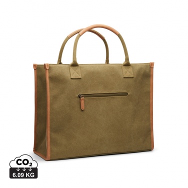 Logo trade corporate gifts picture of: VINGA Bosler RCS recycled canvas office tote