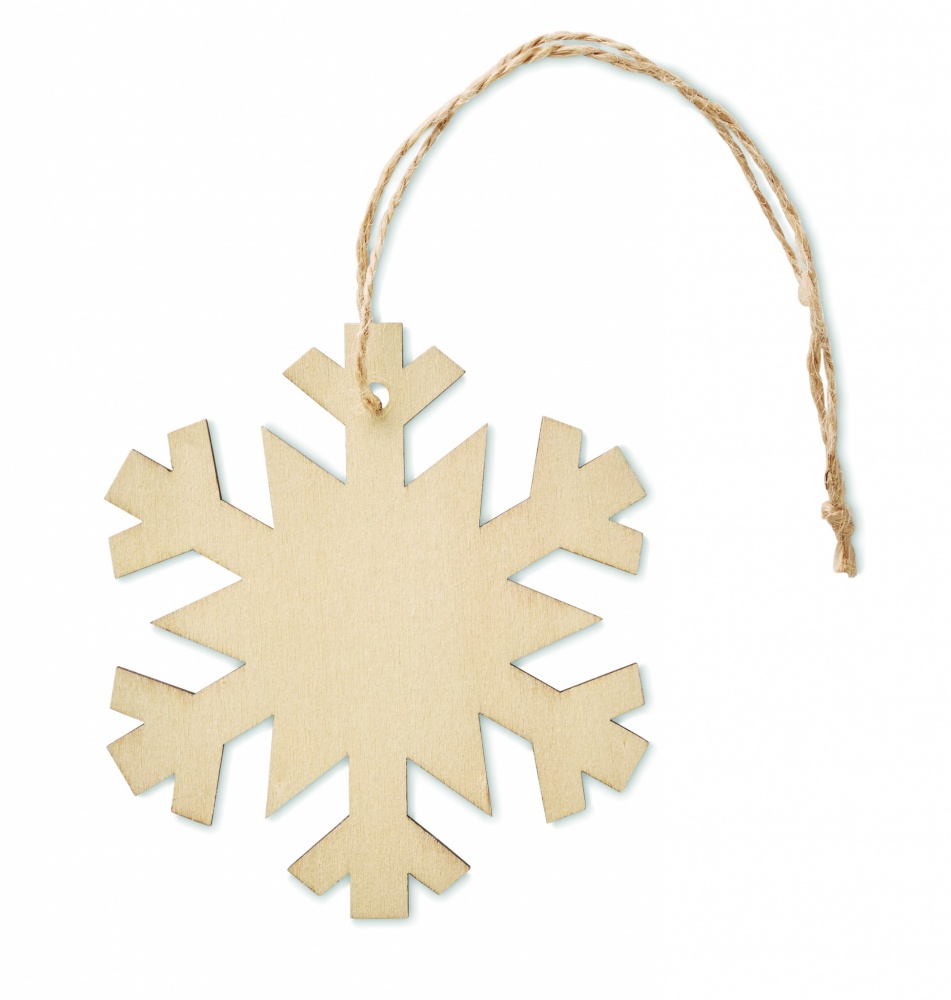 Logo trade advertising products image of: Snowflake Tree hanger