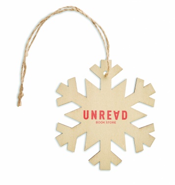 Logo trade promotional product photo of: Snowflake Tree hanger