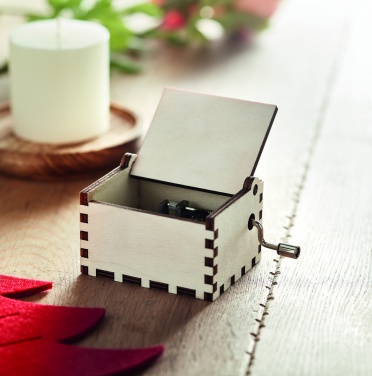 Logotrade promotional item image of: Wooden Christmas music box