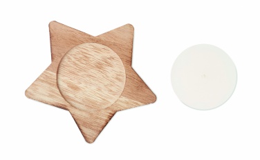 Logotrade corporate gift picture of: Candle on star wooden base