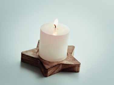 Logotrade advertising products photo of: Candle on star wooden base