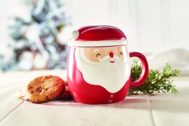 Logo trade advertising product photo of: Ceramic mug with lid 370 ml
