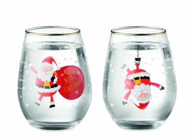 Logotrade promotional products photo of: Set of 2 Christmas glasses