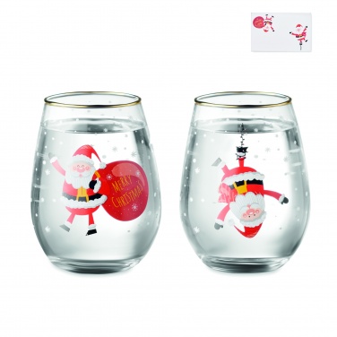 Logo trade promotional items image of: Set of 2 Christmas glasses