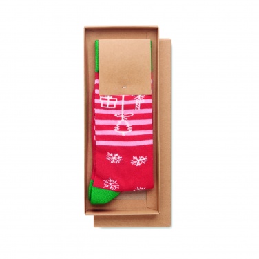 Logo trade promotional giveaway photo of: Pair of Christmas socks M