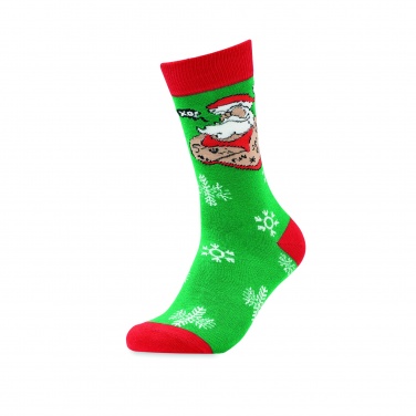 Logo trade promotional giveaways image of: Pair of Christmas socks M