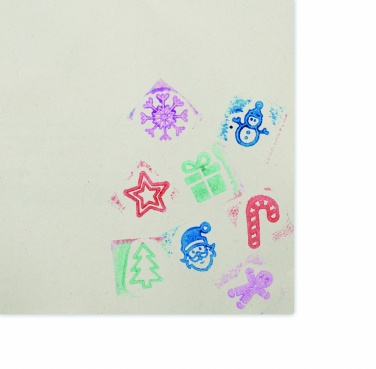 Logo trade promotional items image of: 8 wooden Christmas stamps set