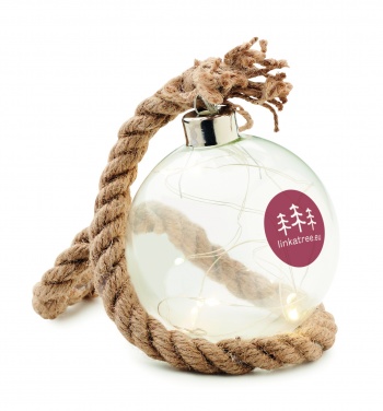 Logo trade promotional giveaway photo of: Glass bauble LED light