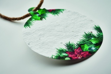 Logo trade business gifts image of: Seed paper Xmas ornament