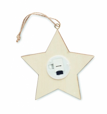 Logo trade promotional product photo of: MDF star with light