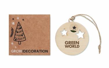 Logotrade promotional giveaway image of: Wooden bauble shape hanger