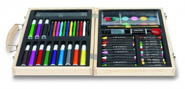 Logo trade promotional giveaways picture of: Artist's set in wooden box