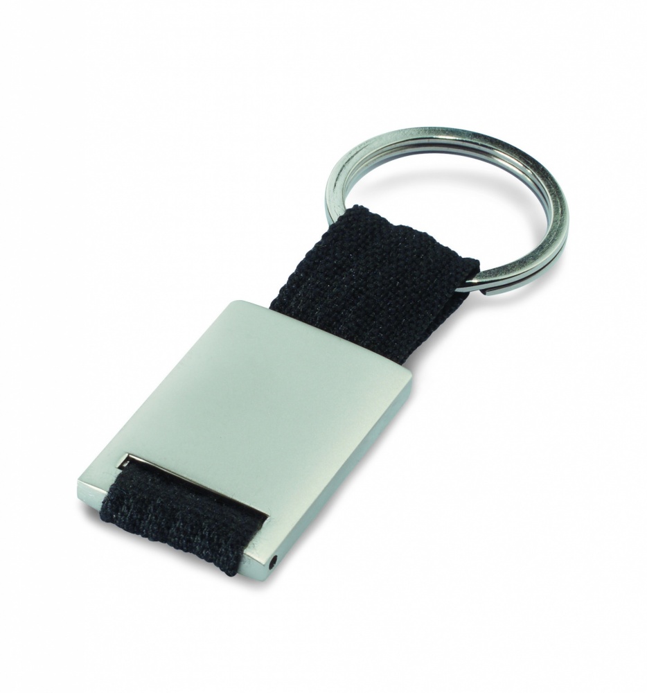 Logo trade promotional items picture of: Metal rectangular key ring Espoo