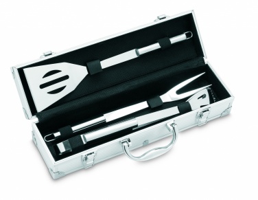 Logotrade advertising product picture of: 3 BBQ tools in aluminium case