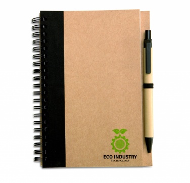 Logotrade promotional merchandise image of: B6 recycled notebook with pen