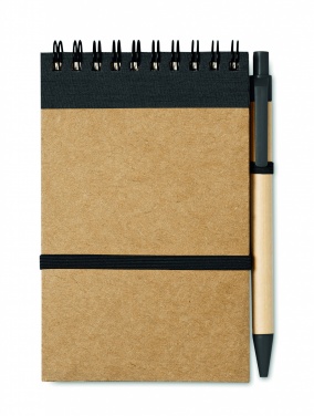 Logotrade promotional item image of: A6 recycled notepad with pen