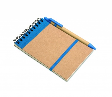 Logotrade advertising product image of: A6 recycled notepad with pen