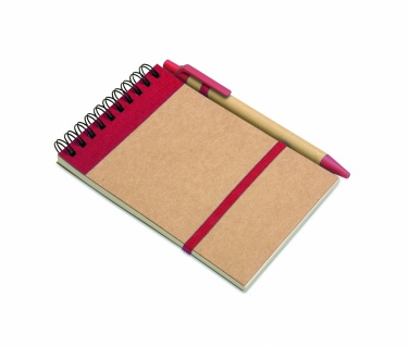 Logotrade advertising product image of: A6 recycled notepad with pen