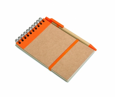 Logo trade advertising products picture of: A6 recycled notepad with pen