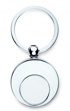 Logotrade promotional product picture of: Metal key ring with token Tampere