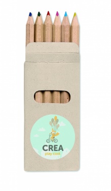 Logo trade corporate gift photo of: 6 coloured pencils in box