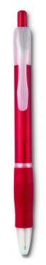 Logo trade promotional items image of: Ball pen with rubber grip