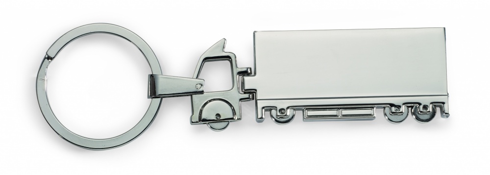 Logo trade promotional merchandise image of: Truck metal key ring Oulu