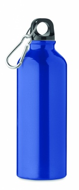 Logo trade corporate gifts picture of: 500 ml single-walled water bottle made of recycled aluminum with a carabiner