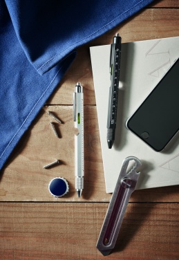 Logo trade advertising products image of: Spirit level pen with ruler