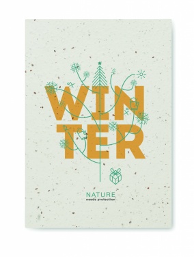 Logo trade corporate gift photo of: A5 seed paper cover notebook