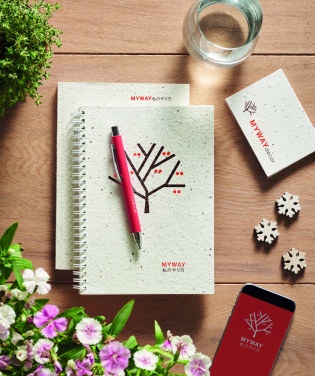 Logo trade promotional gift photo of: A5 seed paper cover notebook
