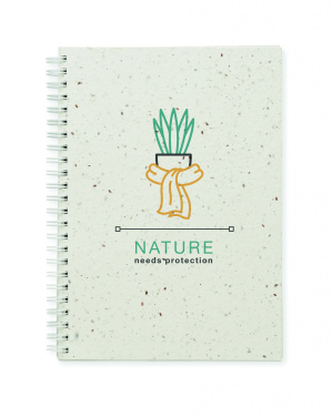 Logo trade advertising products image of: A5 seed paper cover notebook