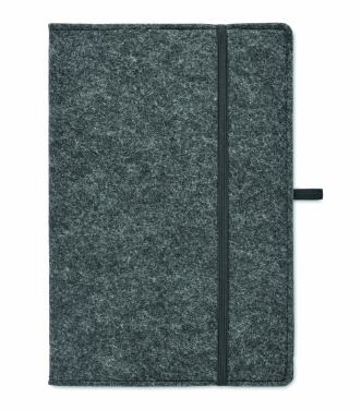 Logo trade promotional gifts image of: A5 notebook RPET felt